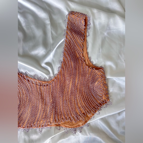 Rare⚡️La Perla Elegant Beaded Women's Top - nude color - Picture 8 of 13